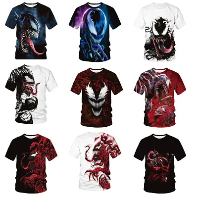 Buy Cosplay Venom 2 Carnage T-Shirt Superhero Spiderman Adult Short Sleeve Tops Tee • 11.40£