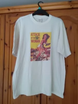 Buy ATTACK OF THE 50ft WOMAN-ALLISON HAYES 1958 SCI FI CLASSIC T SHIRT WHITE LARGE • 10.95£