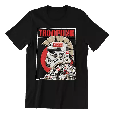 Buy TROOPUNK T-Shirt Mens Womens Stormtrooper Anarchy Funny Organic Gift Star Wars • 8.99£