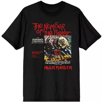Buy Iron Maiden Number Of The Beast Vinyl Promo Official Tee T-Shirt Mens • 17.13£
