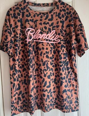 Buy Blondie T Shirt Punk Rock Band Merch Leopard Print Tee Debbie Harry Ladies Sz XL • 15.30£
