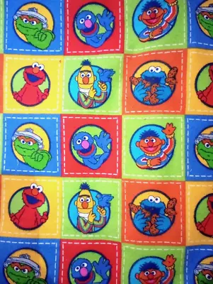 Buy Sesame Street Elmo Fun Fabric Character Print Elmo Oscar Flannel BTHY • 8.58£
