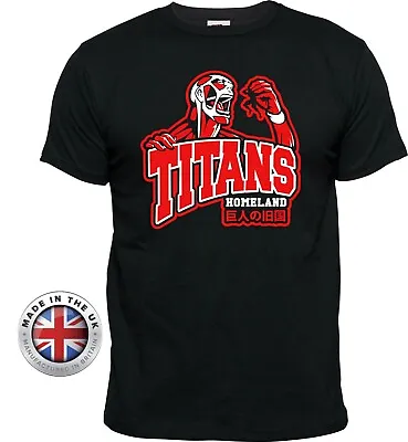Buy Attack On Titan Giants Hockey Style Black Printed T-Shirt.Unisex+Women's Fitted • 18.99£