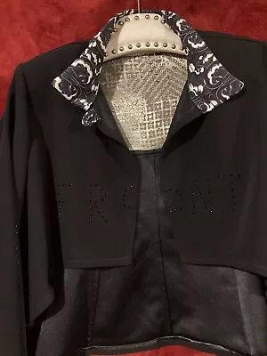 Buy Claudio Fioretti Black Tuxedo Style Jacket UK Size 10 • 20£