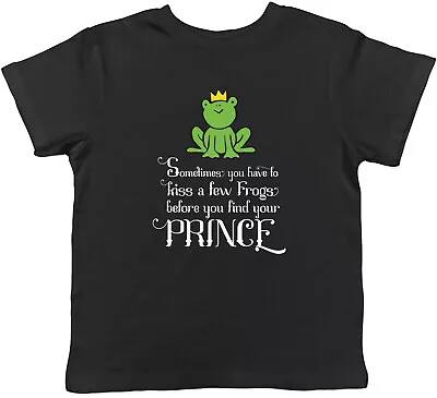 Buy Frog Prince Kids T-Shirt Kiss A Few Frogs Funny Childrens Boys Girls Gift • 5.99£
