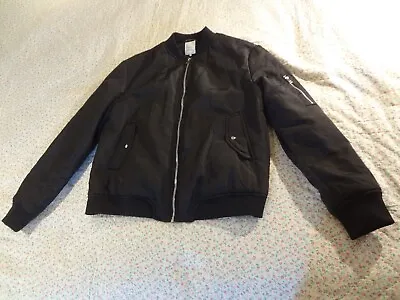 Buy Zara TRF Outerwear Womens Black Full Zip Up Crew Collar Bomber Style Jacket Eu L • 5£