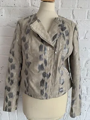 Buy Rino & Pelle Lined Faux Leather Biker Style Jacket Size 42 • 9.20£