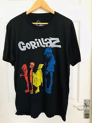 Buy Gorillaz T Shirt Size Large Blue Graphic Music Band Damon Albarn Good Condition • 25£