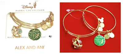 Buy Disney Authentic Alex Ani Bracelet Set (2) ✿ Peter Pan Pirate Ship Never Grow Up • 56.79£