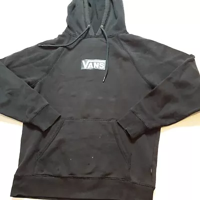 Buy Vans Hoodie Adult Sz S Black Hooded Sweatshirt Pullover Pouch Pocket Sweater T • 6.99£