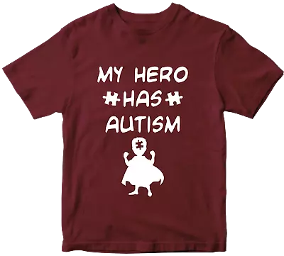 Buy My Hero Has Autism T-shirt Be Kind Be Patient Kids Awareness Birthday Gifts • 7.99£