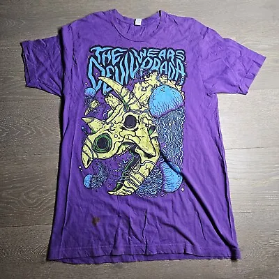 Buy The Devil Wears Prada Band Tour Signed Adult T-Shirt Autograph Large Purple J1a • 118.39£