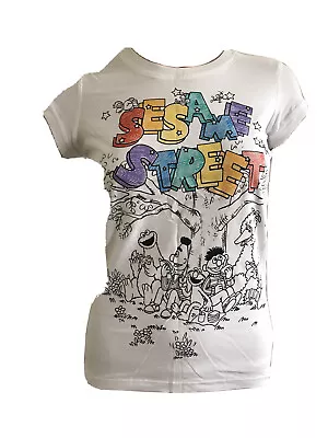 Buy Sesame Street Elmo Grouch Cookie Monster Gang Cotton Tee Uk 12 Eu 40 Medium Bnwt • 17.99£