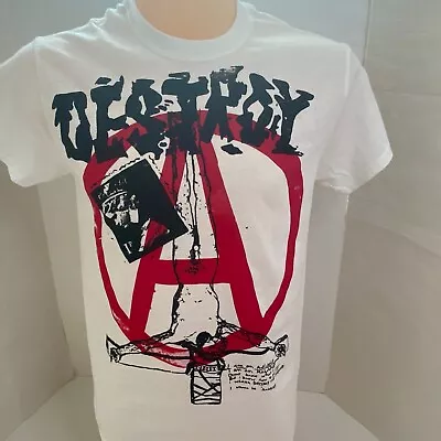 Buy Punk DESTROY TSHIRT Anarchy A- Upside Down Jesus Queen Stamp -ADULT-SIZE SMALL • 21£