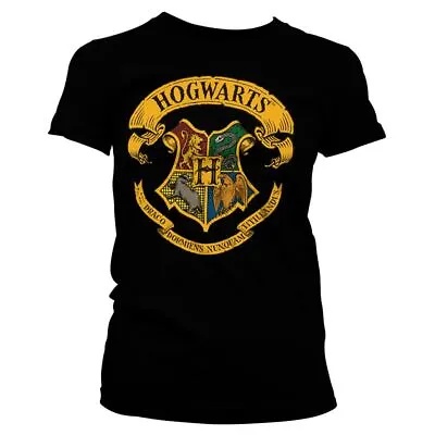 Buy Women's Harry Potter Hogwarts House Crests Fitted T-Shirt • 12.95£