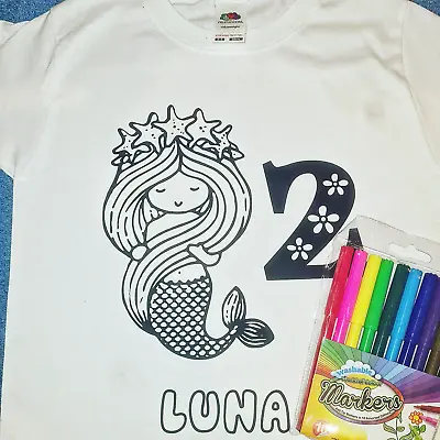 Buy Colour Your Own T-Shirt (with Markers) • 8.49£
