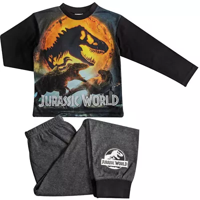 Buy Boys Jurassic World Pyjamas - Long Sleeved - 4 To 10 Years • 8.37£