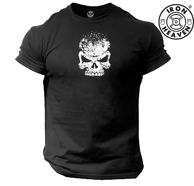 Buy Dead Skull T Shirt Gym Clothing Bodybuilding Training Workout Fitness Boxing Top • 10.99£