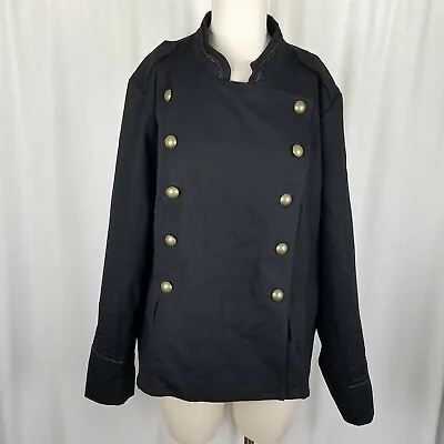 Buy Ana Black Gothic Steampunk Military Marching Band Jacket Womens 3X Plus Brass • 57£
