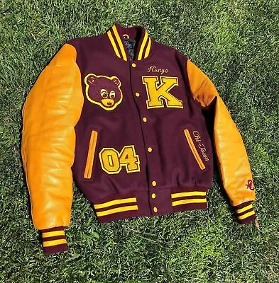 Buy Men Vintage College Dropout Baseball Classic Letterman Style Jacket • 118.15£