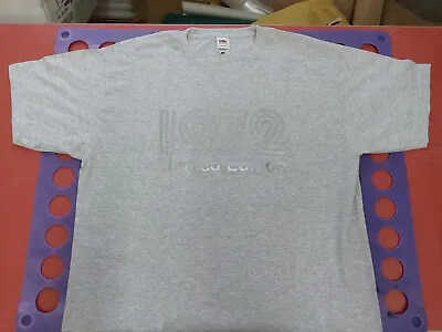 Buy 1972 Limited Edition Heather Grey T-Shirt, Silver Text * MISPRINT * - LARGE • 4.95£