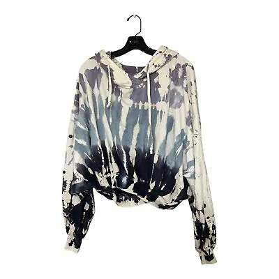 Buy Young Fabulous & Broke YFB Hoodie Women Size S/M Tie Dye Short Sleeve Sweatshirt • 27.24£