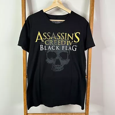 Buy Assassin's Creed IV Shirt Mens Large Black Flag Video Game Gaming Short Sleeve • 11.35£