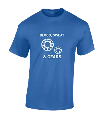 Buy Blood Sweat And Gears Mens T Shirt Gift For Cyclist Cycling Top Dad Bike New • 7.99£