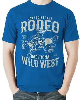Buy Shirt Rodeo T Mens American Wild West Western Traditional Us America A748b S-3XL • 13.97£