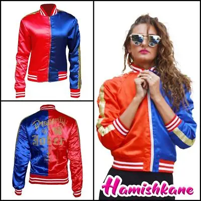Buy Womens Halloween Cosplay Costume Red Blue Property Of Joker Jacket Fancy Outfit • 24.72£