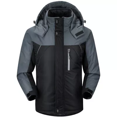 Buy Mens Winter Warm Fleece Jacket Coats Lining Thick Mountain Jackets Waterproof UK • 19.99£