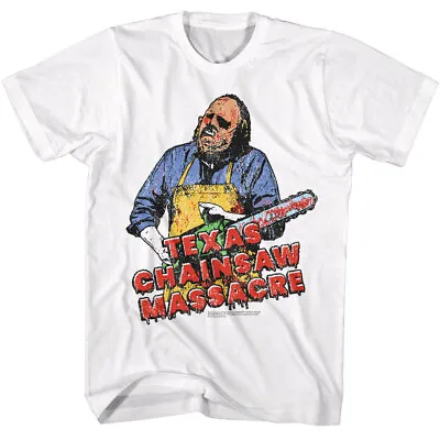 Buy Texas Chainsaw Massacre Horror Movie Leatherface Bloody Chainsaw Men's T Shirt • 39.91£