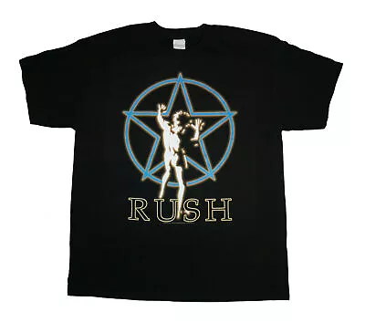 Buy RUSH STAR MAN GLOW T-Shirt Black Unisex Adult Logo New Official Small • 16.99£