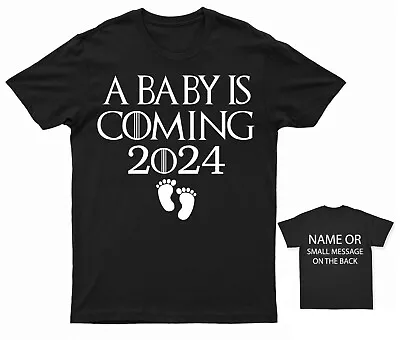 Buy A Baby Is Coming 2024 T-Shirt  Pregnancy Announcement Expecting Baby Bump • 13.95£