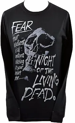 Buy Womens Long Sleeve Top Night Of The Living Dead Skull Fear George Romero S-2l • 19.95£