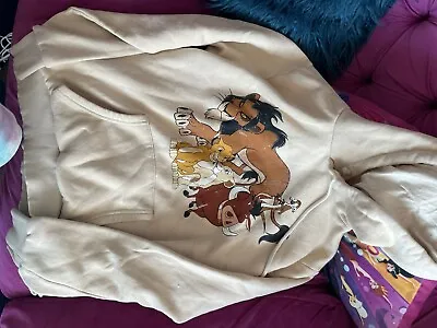 Buy Disney Store Lion King Simba Nala Fleece Lined Hoodie Jumper Sweatshirt 12/14 • 5.82£