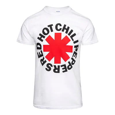 Buy Red Hot Chili Peppers T-Shirt Logo Rock Band Official White New • 15.95£