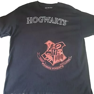 Buy Hogwarts T Shirt Size XL Extra Large Mens Black Cotton Harry Potter Top Logo • 14.48£