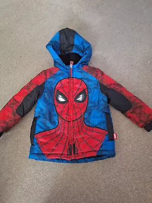 Buy Disney Store Spiderman Hooded Padded Jacket Age 4 Years • 12£