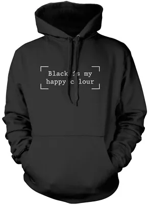 Buy Black Is My Happy Colour - Black Goth Hipster Moody Hoodie And Sizes • 24.99£