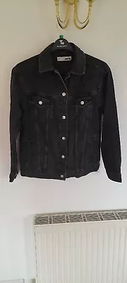 Buy Ladies Black  Denim Jacket Size 6 • 4£
