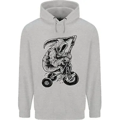 Buy Grim Reaper Trike Bicycle Cycling Gothic Mens 80% Cotton Hoodie • 24.99£