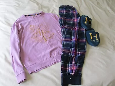 Buy Harry Potter Pyjamas (Marks And Spencer) And Slippers Age 10-11 • 4£
