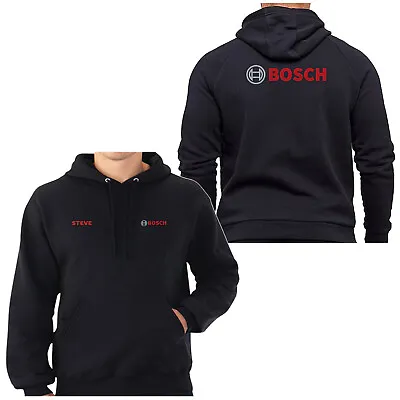 Buy Personalised Bosch Silver Red Logo Embroidered Work Hoodie Work Wear Power Tool • 40.99£