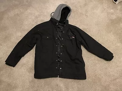 Buy Dickies Vintage Hooded Lined Jacket Size XL Men’s Button Up Overcoat • 25£