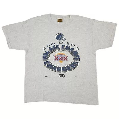 Buy Vintage 1994 Nutmeg San Diego AFC Champs Chargers Super Bowl XXIX USA T-Shirt XL • 47.24£