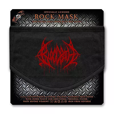 Buy Bloodbath Logo Black Face Mask OFFICIAL • 10.59£