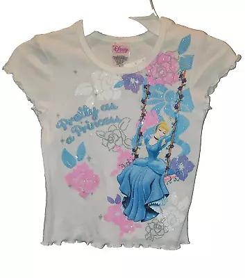 Buy Disney Princess Cinderella Sparkle T Shirt Top Girls Short Sleeve Fashion~new~4 • 10.35£