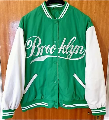 Buy Brooklyn  Jacket  Female  With 2 Pockets   Green /white Color  Medium  Size • 35£