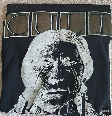 Buy Vintage The Cult She Sells Sanctuary 80s T-shirt Size Medium Black Worn • 75£